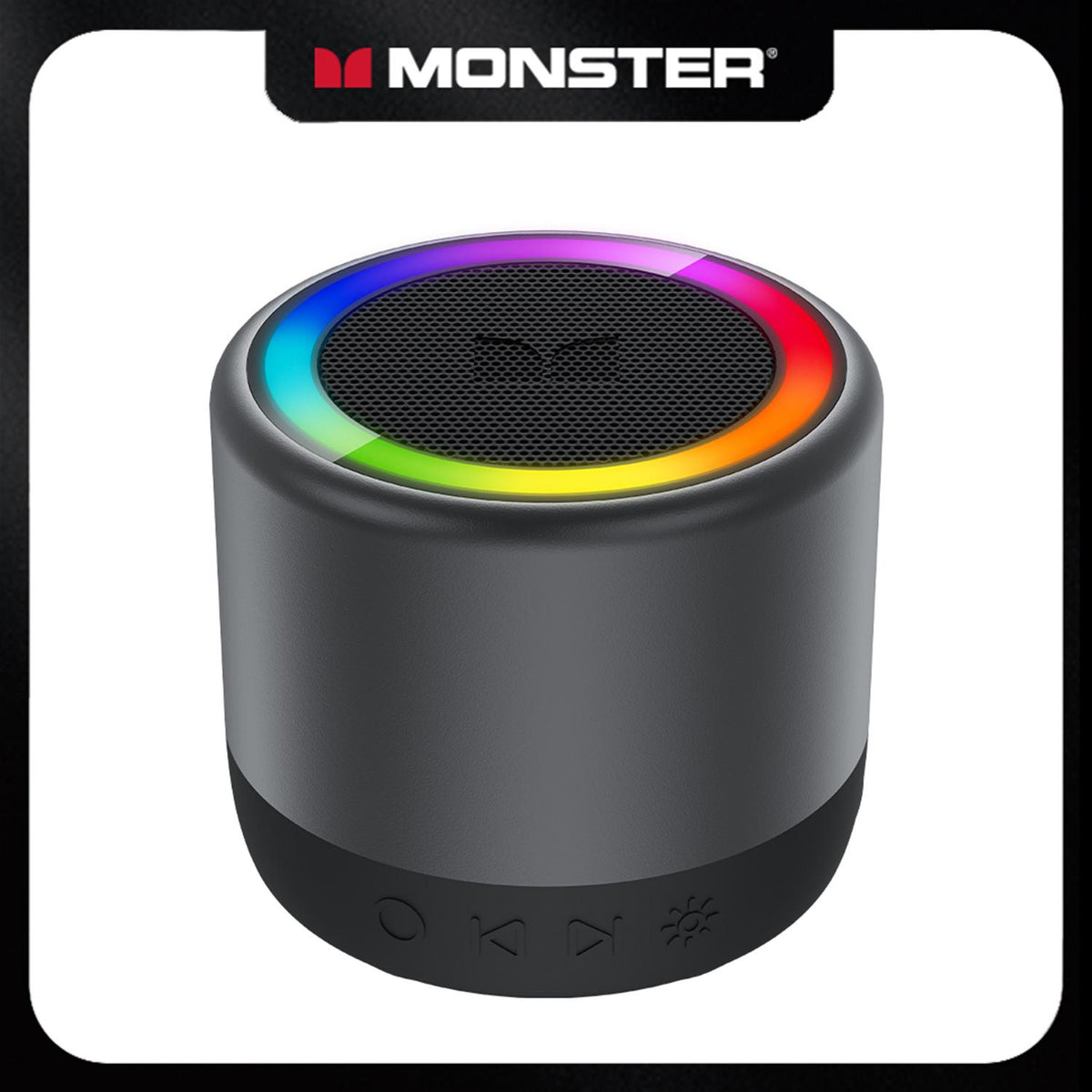 Monster S27 Portable Bluetooth Speaker - 360° Sound, RGB Lights, Bluetooth 6.0 & TWS