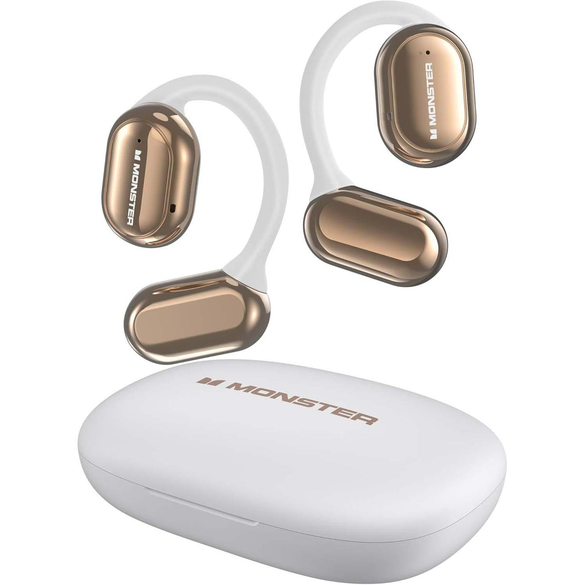 Monster Open Free AC100 Open-Ear Wireless Earbuds - Bluetooth 5.3, 16mm Drivers, AI Noise Cancellation & 30H Playtime
