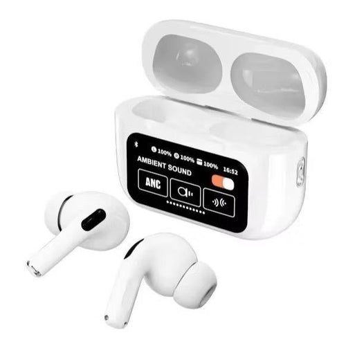 A9 Pro Touch Screen ANC Fones de ouvido sem fio TWS com cancelamento de ruído Bluetooth 5.3