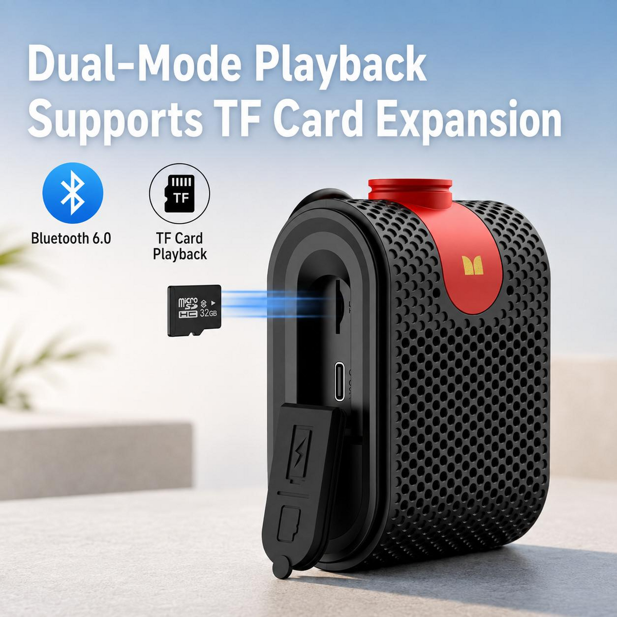 Monster M3 Plus Portable Bluetooth Speaker - Bluetooth 6.0, 32W TWS, IPX7, 21H Playtime & SOS Light