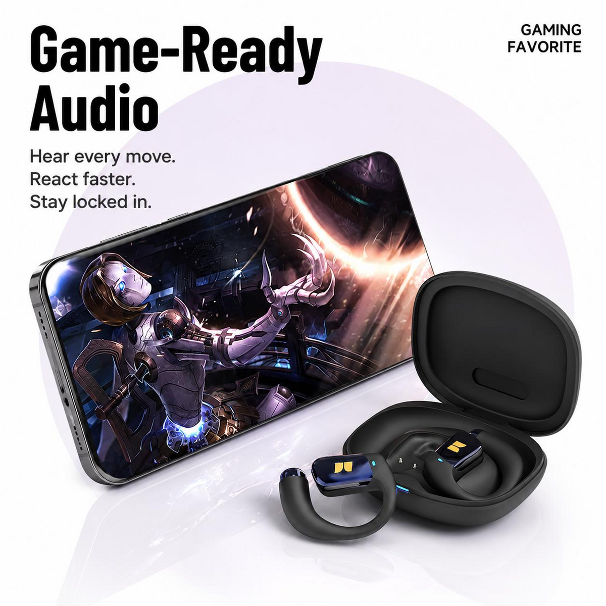 Monster 2-in-1 Open-Ear Wireless Earbuds - Bluetooth 6.0, 100H Playtime, ENC & Detachable Neckband