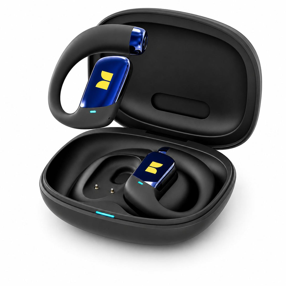 Monster 2-in-1 Open-Ear Wireless Earbuds - Bluetooth 6.0, 100H Playtime, ENC & Detachable Neckband