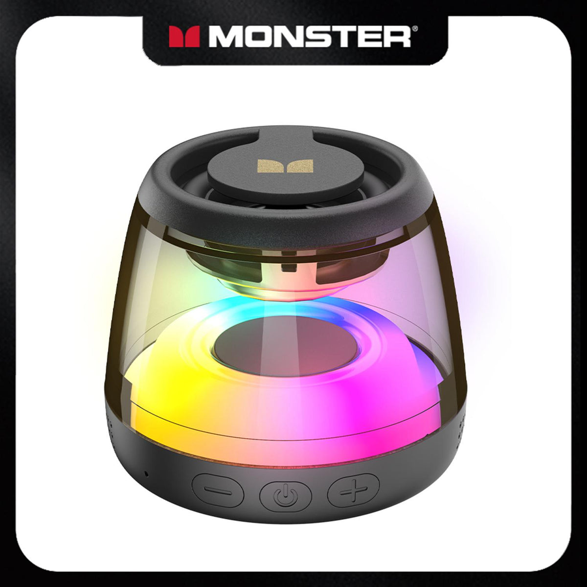 Monster Mini Wireless Speaker - Bluetooth 6.0, RGB Lights, 360° Sound, TWS & Magnetic Design