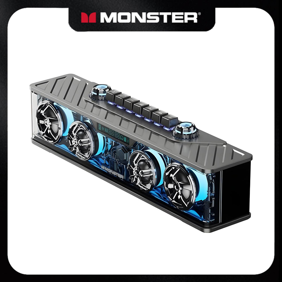 Monster Airmars G06 RGB Computer Speaker - Bluetooth 5.3, HiFi Sound, Heavy Bass & 360° Audio