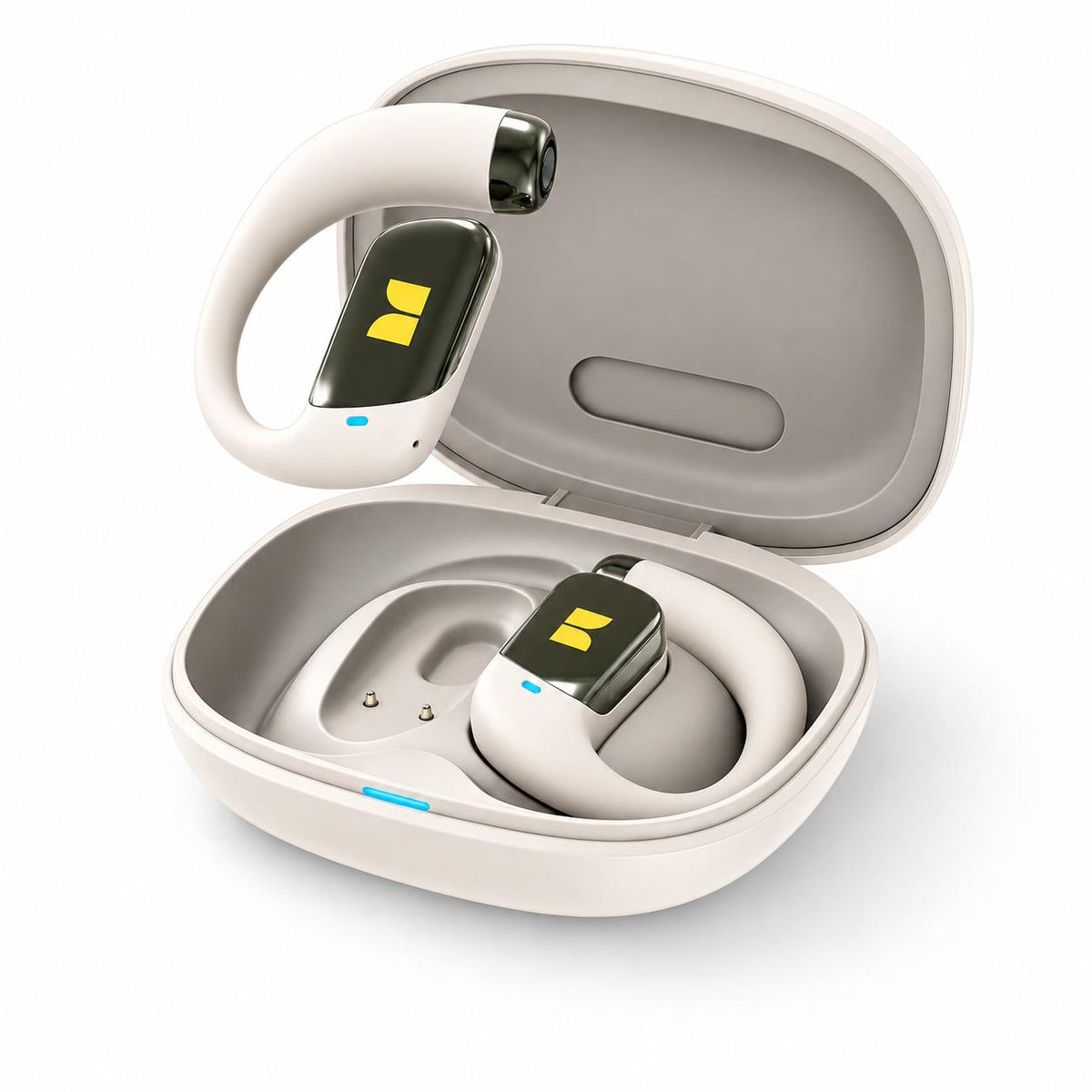 Monster 2-in-1 Open-Ear Wireless Earbuds - Bluetooth 6.0, 100H Playtime, ENC & Detachable Neckband