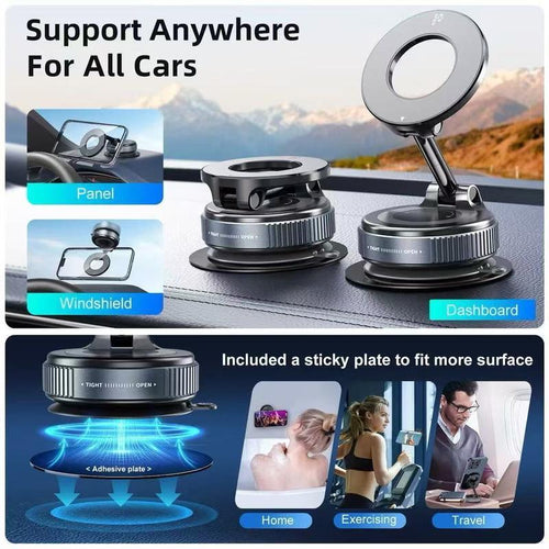 360 °Suporte Magnético Forte Para Telefone Carro Design Dobrável Vácuo Ajustável/Mesa/Uso Universal