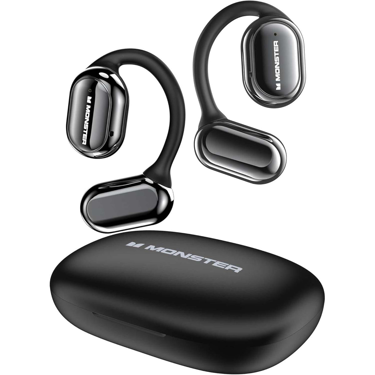 Monster Open Free AC100 Open-Ear Wireless Earbuds - Bluetooth 5.3, 16mm Drivers, AI Noise Cancellation & 30H Playtime