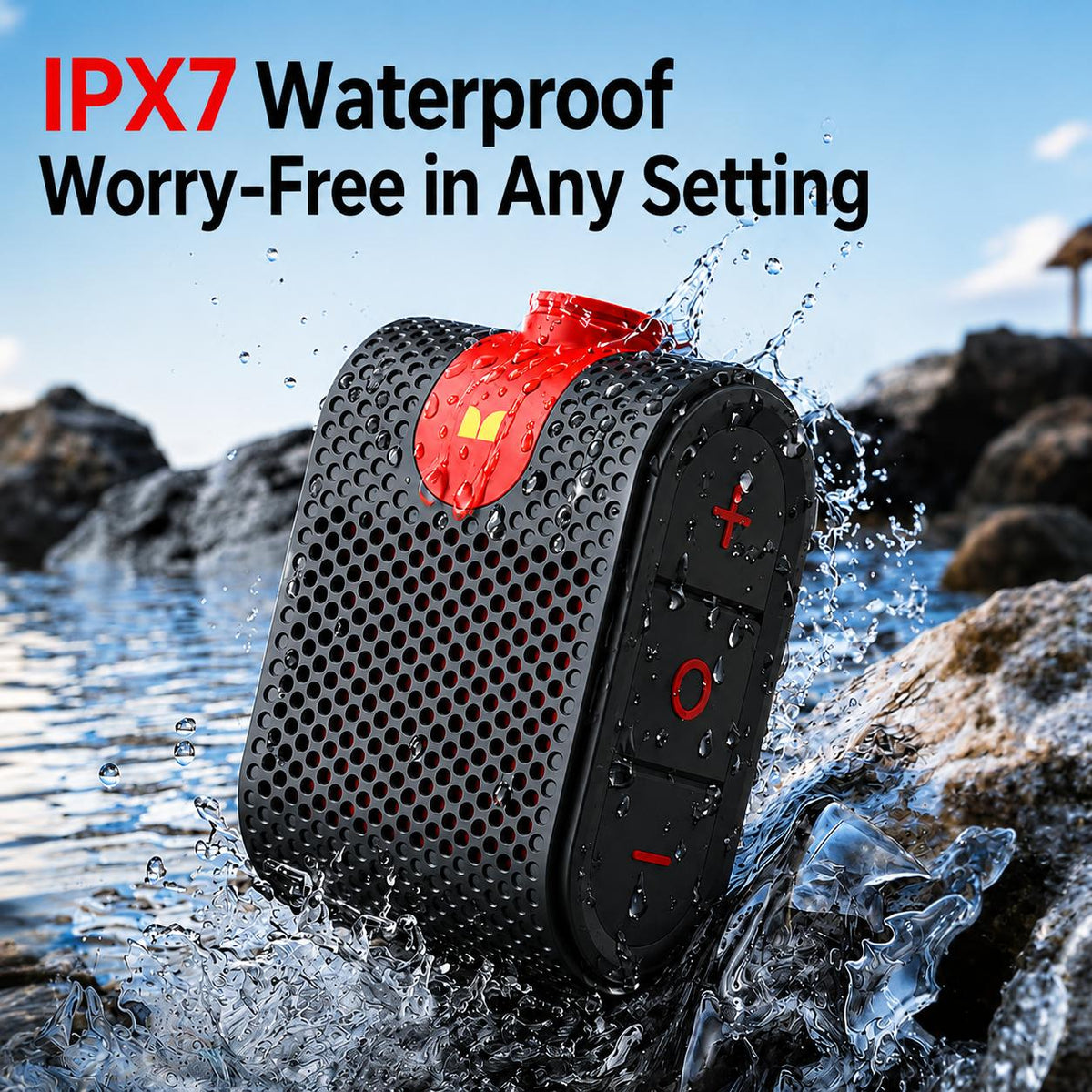 Monster M3 Plus Portable Bluetooth Speaker - Bluetooth 6.0, 32W TWS, IPX7, 21H Playtime & SOS Light