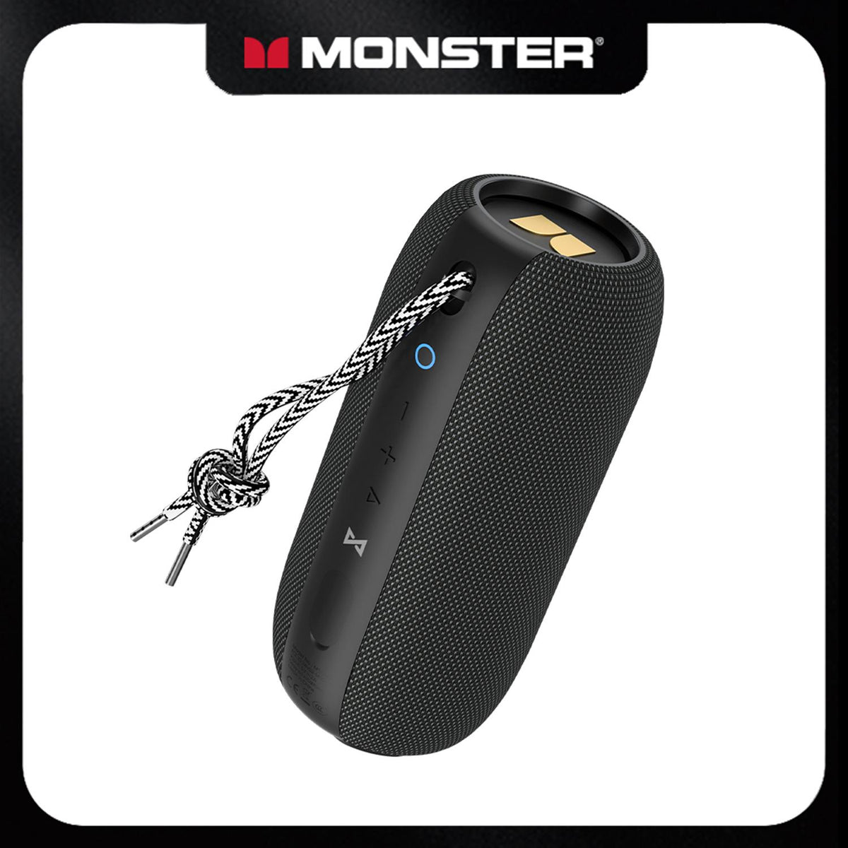 Monster S320 Portable Bluetooth Speaker - 80W Peak, Dual 63mm Drivers, Bluetooth 6.0 & IPX7