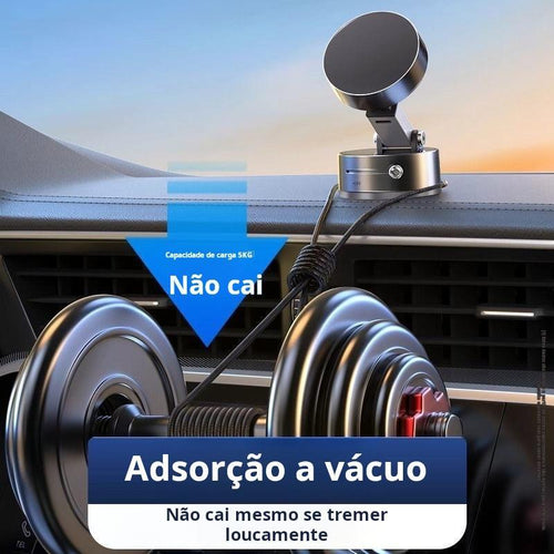 360°Suporte dobrável para celular Suporte magnético de adsorção de carro a vácuo dupla face