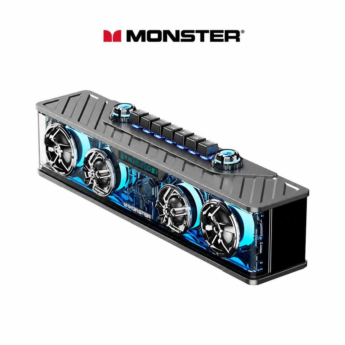 Monster Airmars G06 RGB Computer Speaker - Bluetooth 5.3, HiFi Sound, Heavy Bass & 360° Audio
