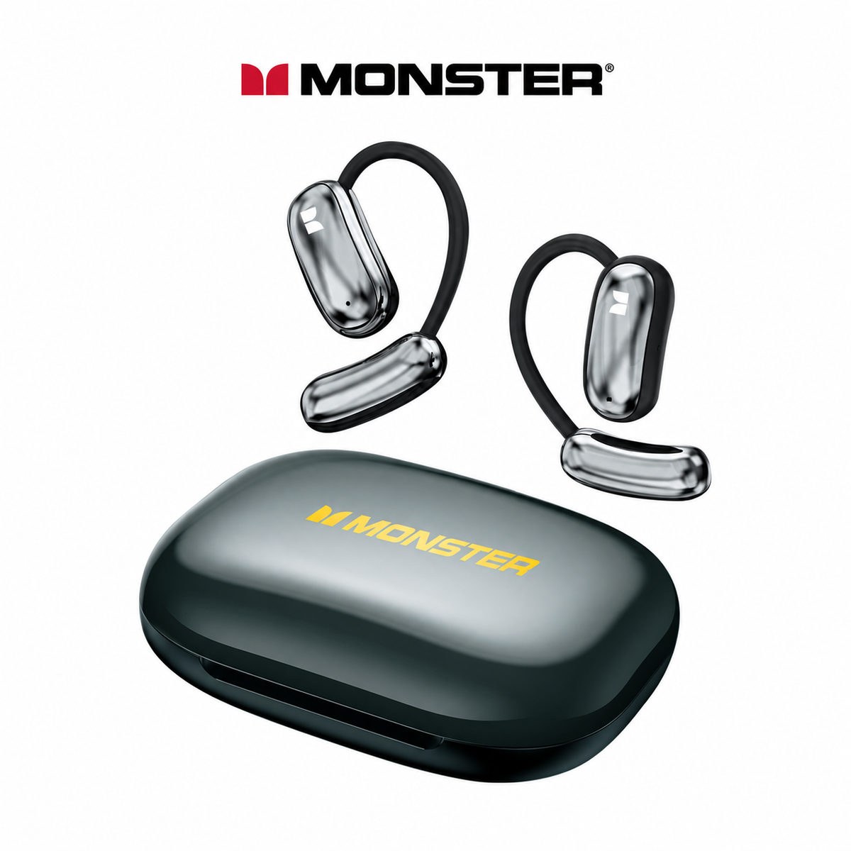 Monster MD16 Open-Ear Wireless Earbuds - Bluetooth 6.0, 30H Playtime, ENC & IPX5
